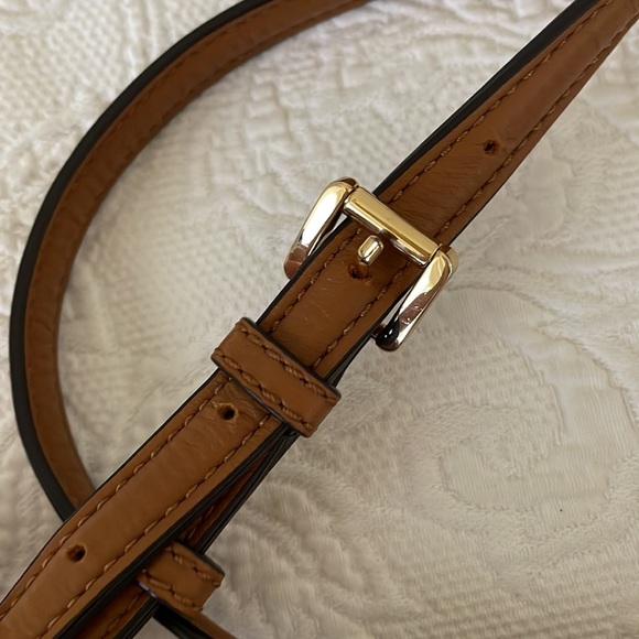 MICHAEL KORS Leather MK Monogram on canvas Crossbody Shoulder bag - Picture 4 of 10